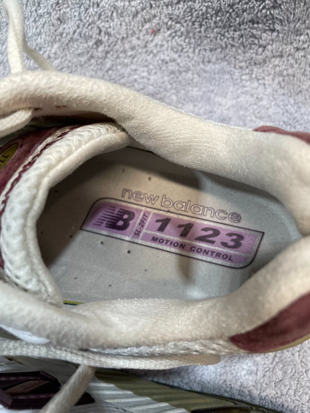 New Balance 1123 Running Shoes Sneakers Womens Size 7 White Purple Made in USA - Picture 8 of 12